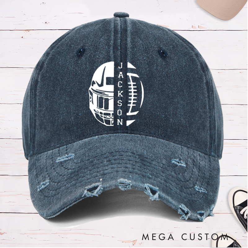 Personalized American Football Helmet Cap Featuring Custom Your Name,Personalized for Game Day Style