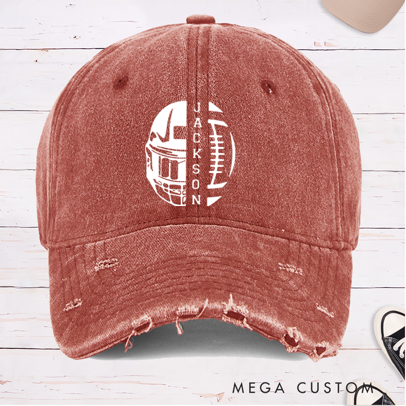 Personalized American Football Helmet Cap Featuring Custom Your Name,Personalized for Game Day Style