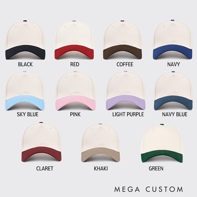 Personalized Sport Cheer Team Spirit Bow Cotton Two Tone Cap with Custom Player Name for Fans