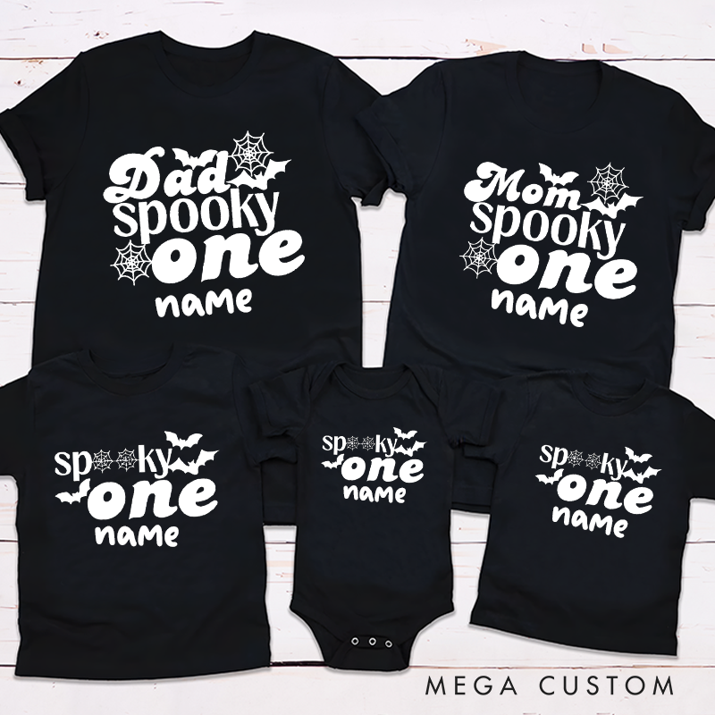 Personalized Halloween Spooky One Design Cute Ghost Family Matching Outfit