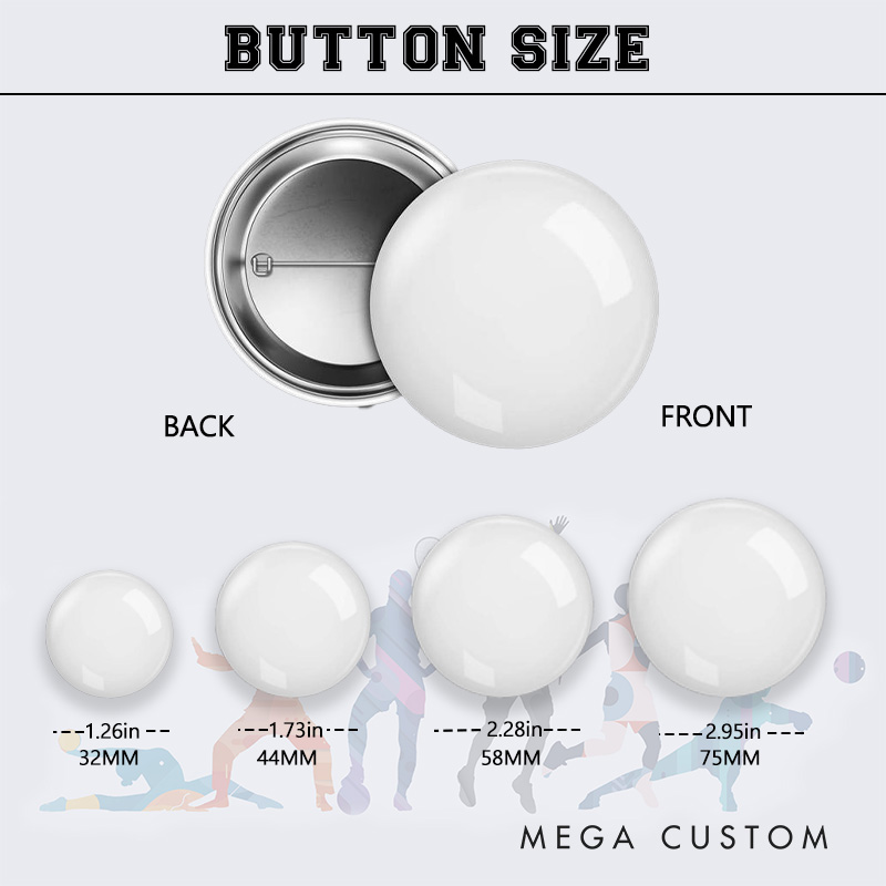 Personalized Baseball Themed Button with Number and Heart Details  