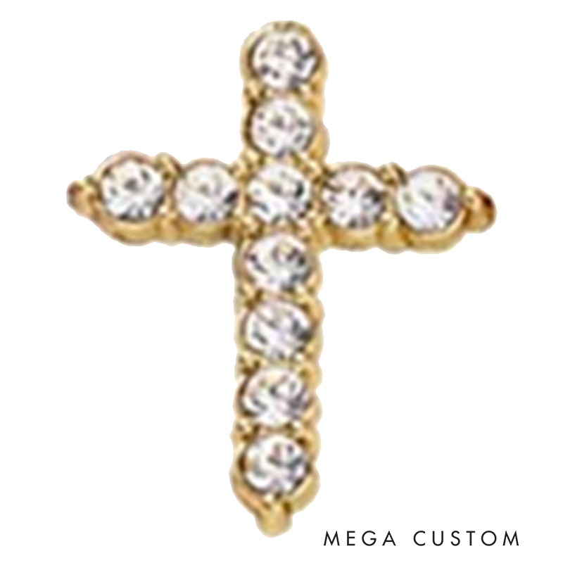 Personalized Virgin Mary Bow Cross Brooch Pin with Initial Christian Baptism Gift for Women Christians Gift Catholic Gift