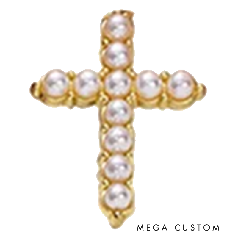 Personalized Virgin Mary Bow Cross Brooch Pin with Initial Christian Baptism Gift for Women Christians Gift Catholic Gift