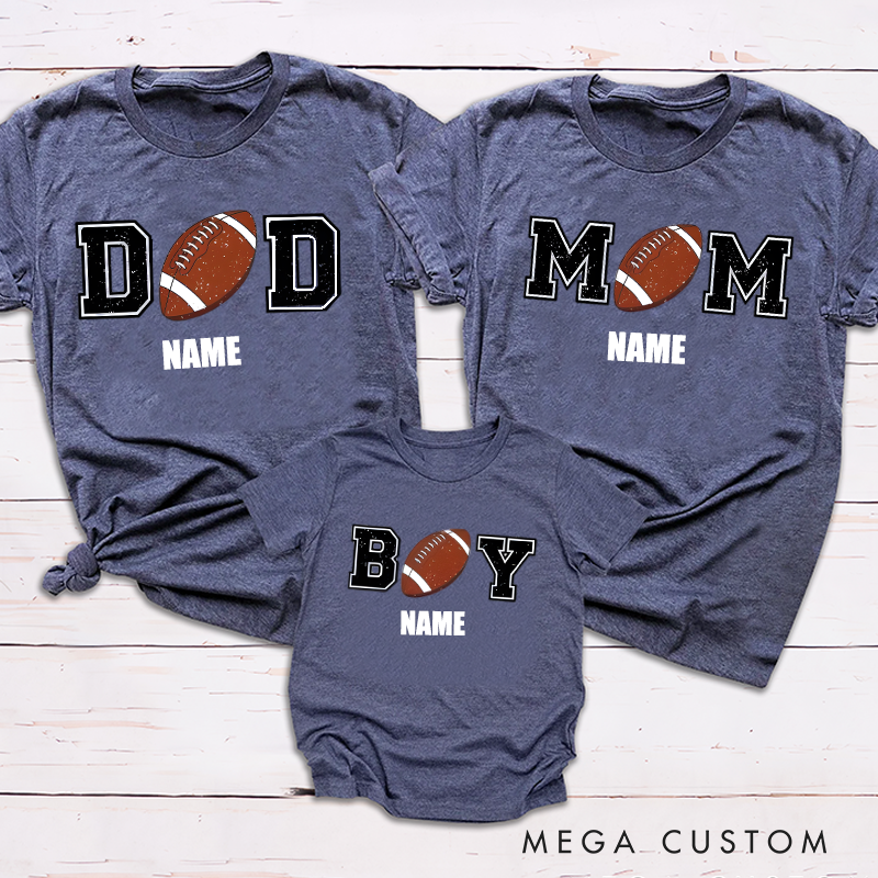 Personalized American Football Fans Family Gathering Theme Family Matching Outfit