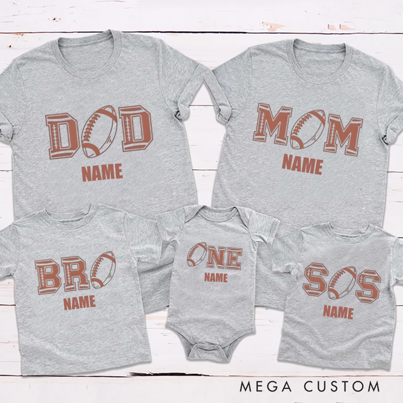 Personalized American Football Fans Party Cute Baby Family Matching Outfit