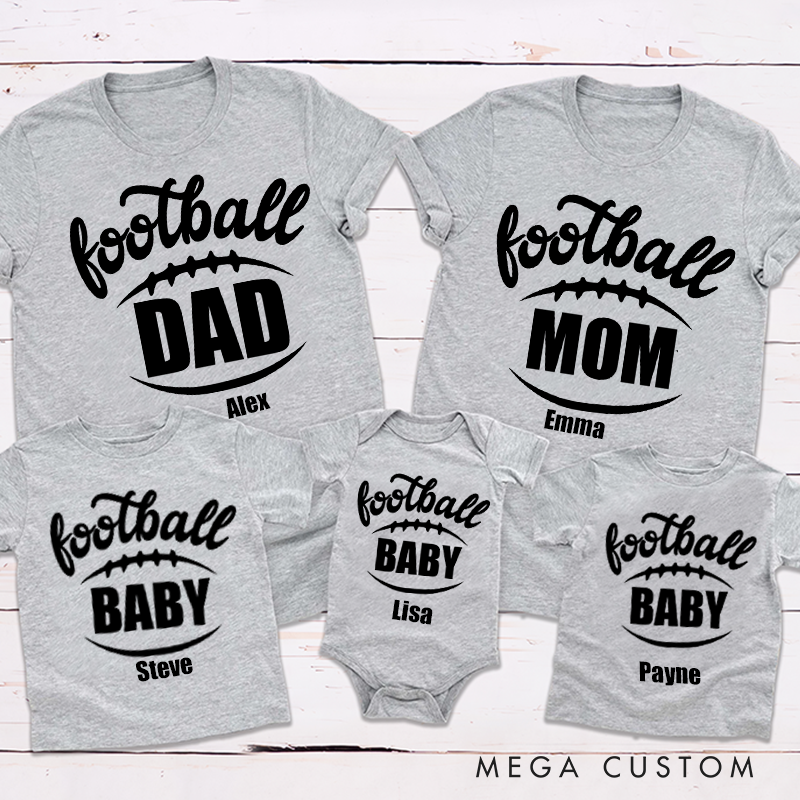 Personalized American Football Family Matching Outfit Football Gift