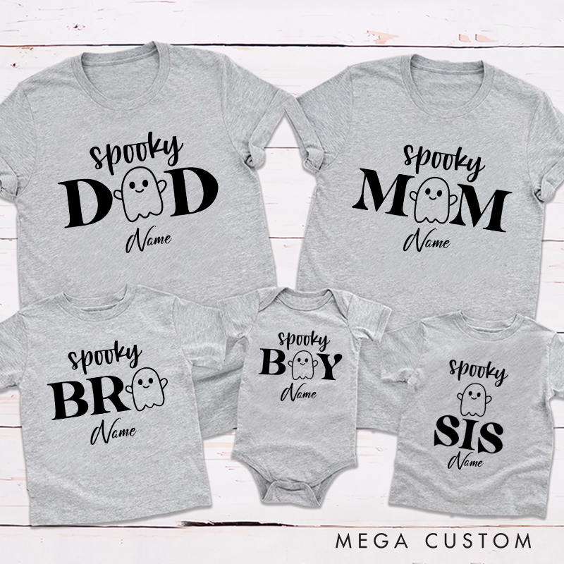 Personalized Spooky Halloween The Lovely Ghost Family Matching Outfit