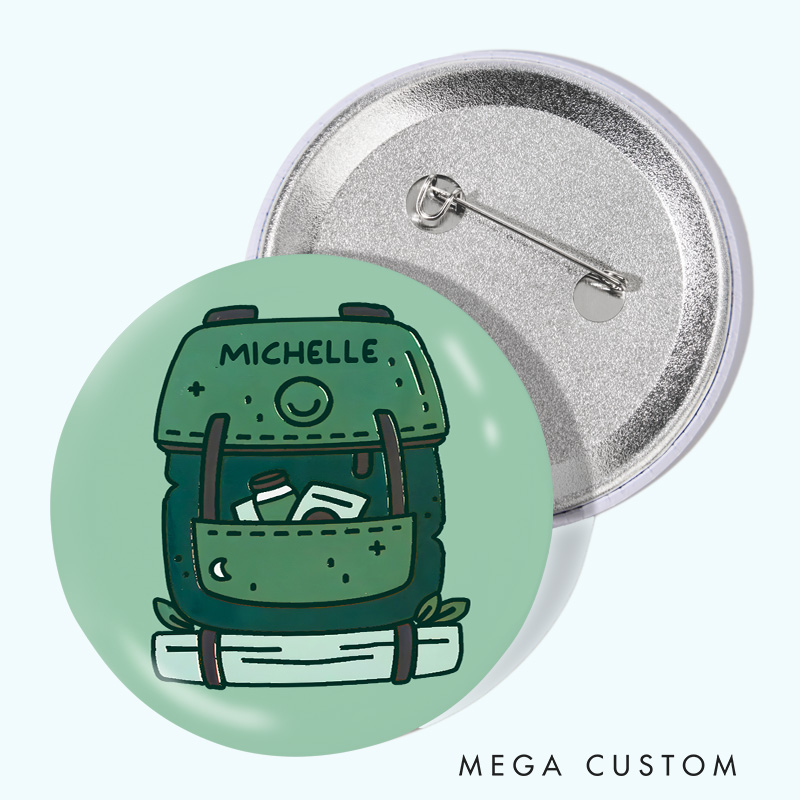 Personalized Traveler's Backpack Pin Adventure Outdoor Pin Badge Gift Nature Camping Hiking Lovers Gift