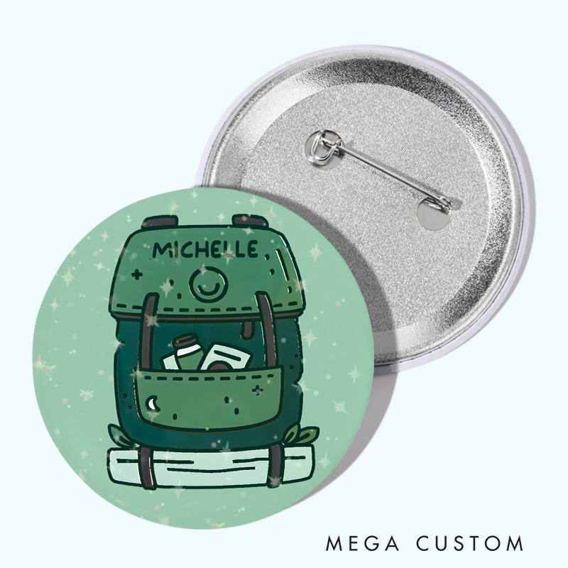 Personalized Traveler's Backpack Pin Adventure Outdoor Pin Badge Gift Nature Camping Hiking Lovers Gift
