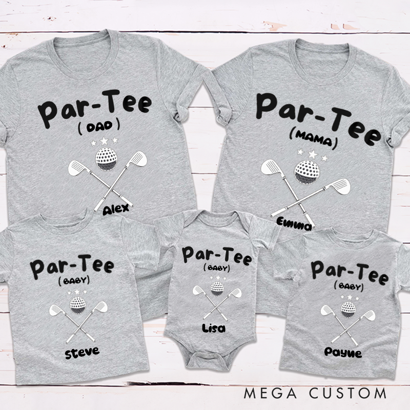 Personalized Minimalist Golf Matching Outfit Golf Lover Gift for Mother and Father