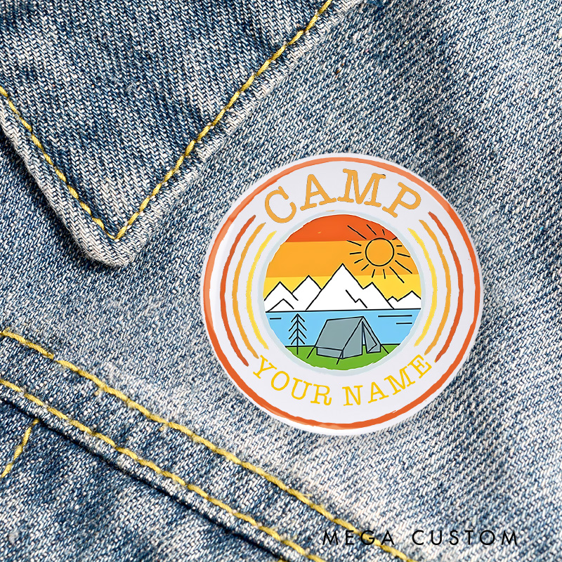 Personalized Outdoor Adventure Pin Nature Lovers Pin Badge Gift Camping Hiking Lovers Gift