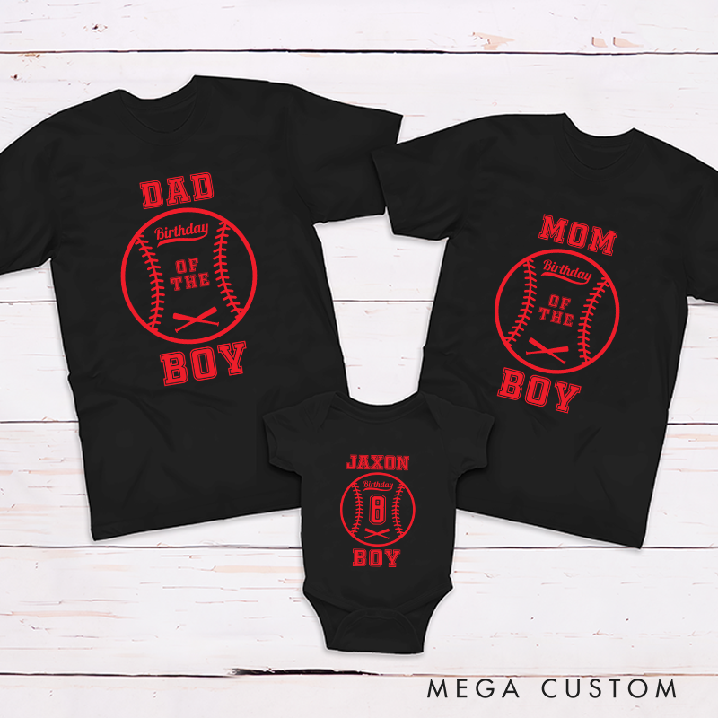 Personalized Softball Theme Birthday Party Design Family Matching Outfit