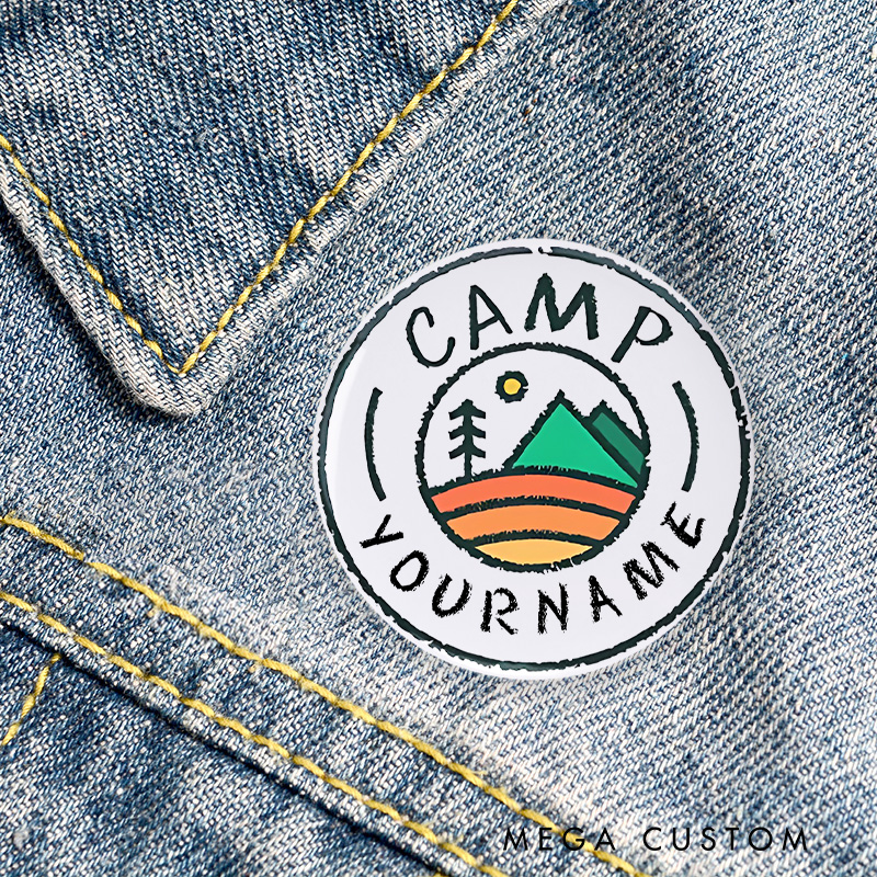Personalized Outdoor Camping Lover Pin Nature Adventure Lover Pin Badge Gift Hiking Lovers Gift