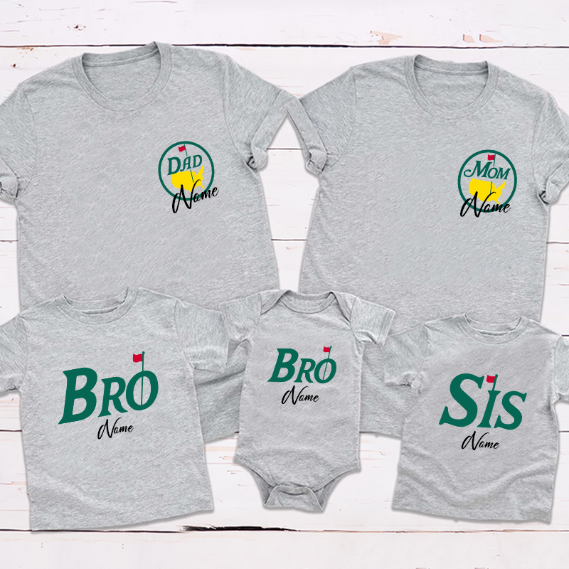 Personalized 1st Birthday Boy Golf Theme Hole in One Desigh Family Matching Outfit