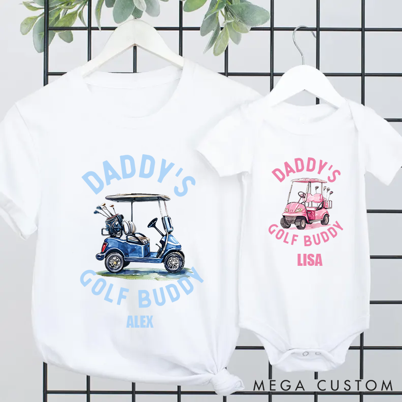 Personalized Daddy's Golf Buddy Matching Outfit Dad and Me