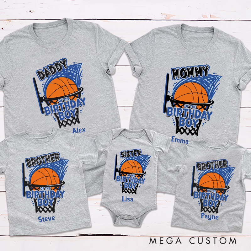 Personalized Family Slam Dunk Basketball Matching Outfit for Parents and Kids