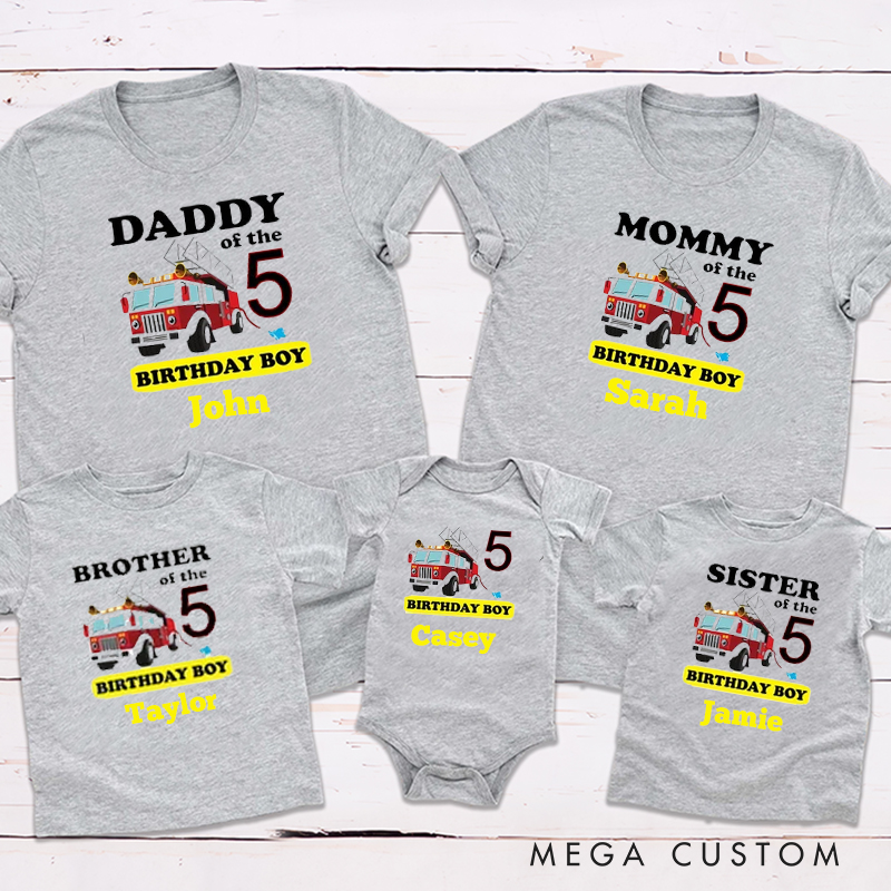 Personalized Firefighter Cool Fire Truck Special Gift Family Matching Outfit