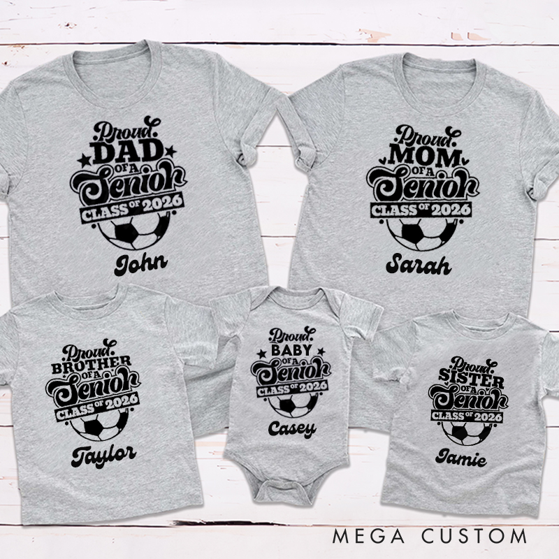 Personalized Proud Senior Soccer Reunion Family Matching Outfit
