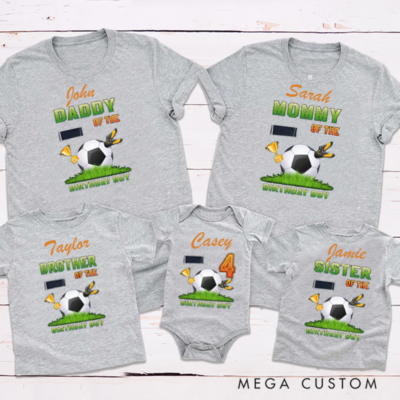 Personalized Special Soccer Reunion Birthday Party Family Matching Outfit