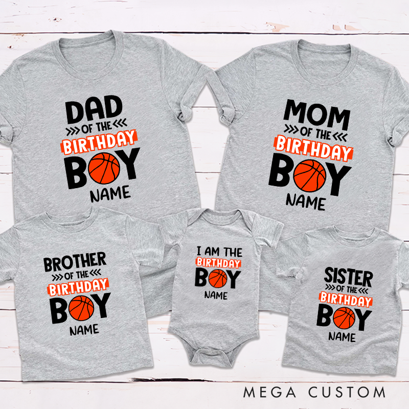 Personalized Basketball Birthday Party Theme Basketball Fan Family Matching Outfit
