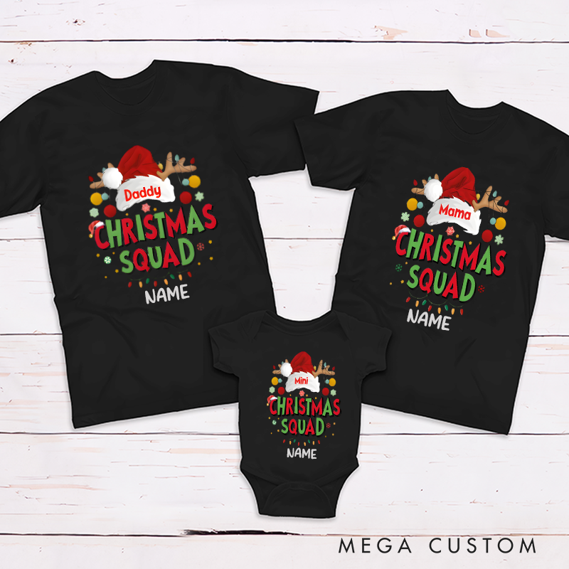 Personalized Family Christmas Gift Squad Creative Color Design Family Matching Outfit