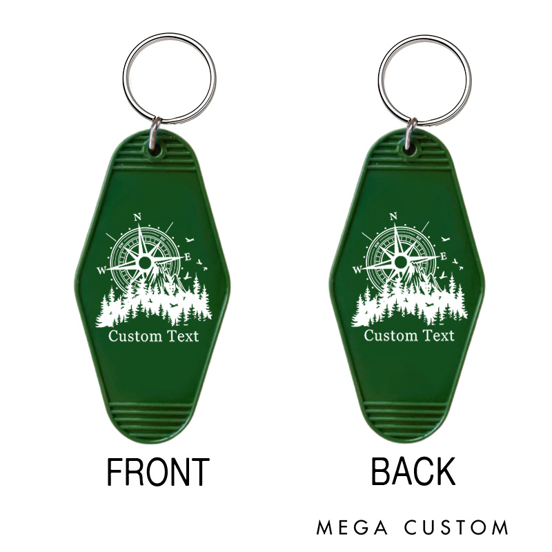 Personalized Outdoor Adventure Keychain Nature and Travel Lovers Keychain Gift for Hiking