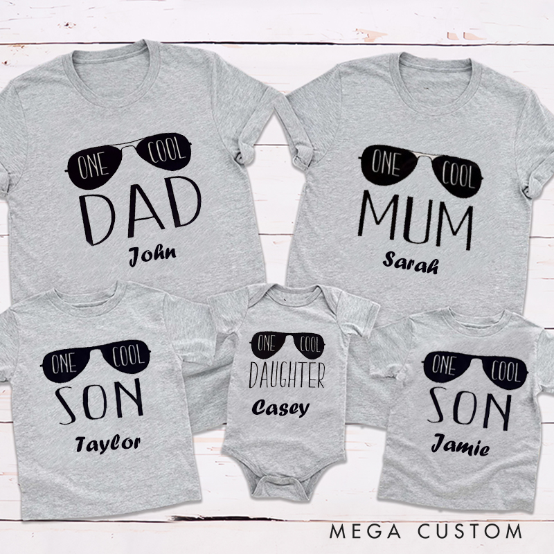 Personalized Reunion Theme a Pair of Glasses on Tee Family Matching Outfit