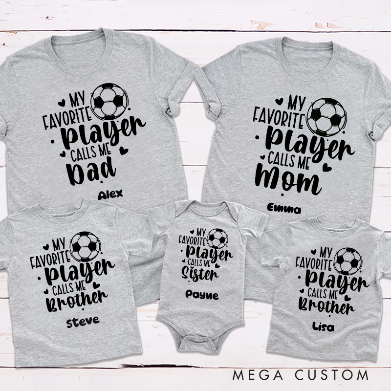 Personalized My Favorite Soccer Player Matching Outfits Perfect Gift for Soccer Fans