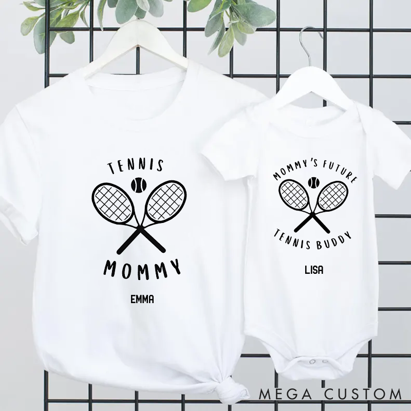 Personalized Tennis Mommy and Mini Matching Outfits Gift for Mother