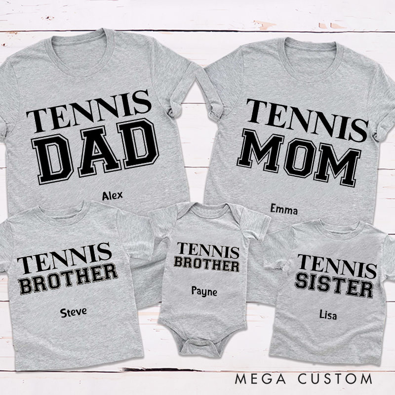 Personalized Tennis Family Matching Outfits Make Every Match a Special Family Moment