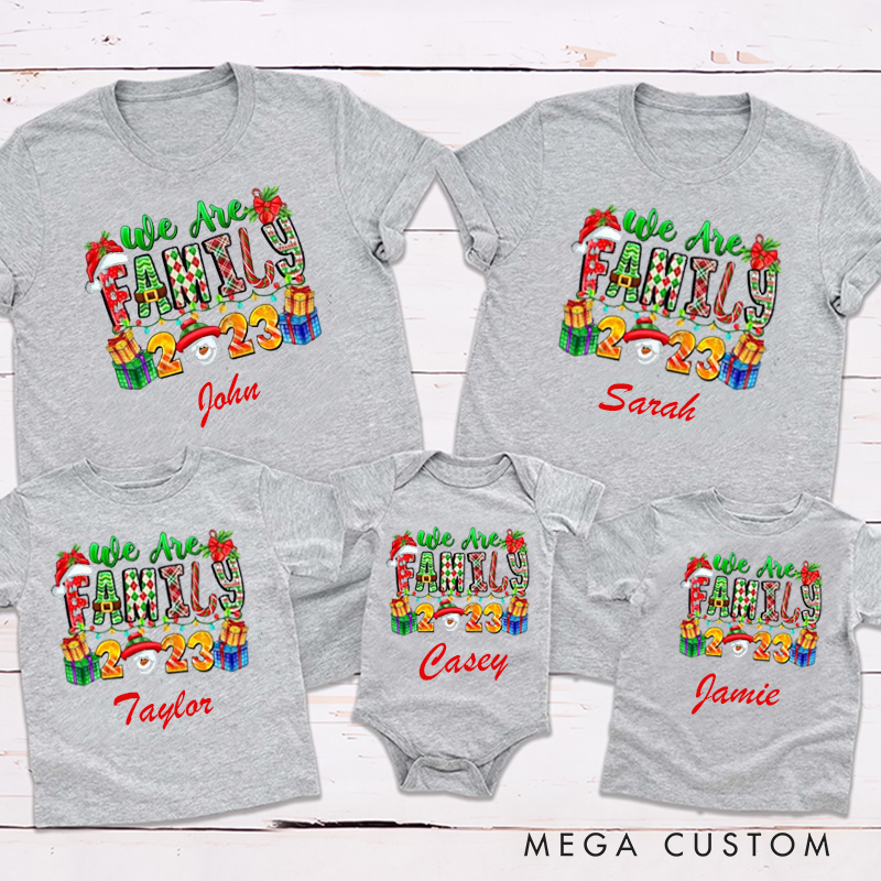 Personalized We Are Family Reunion Christmas Theme Family Matching Outfit