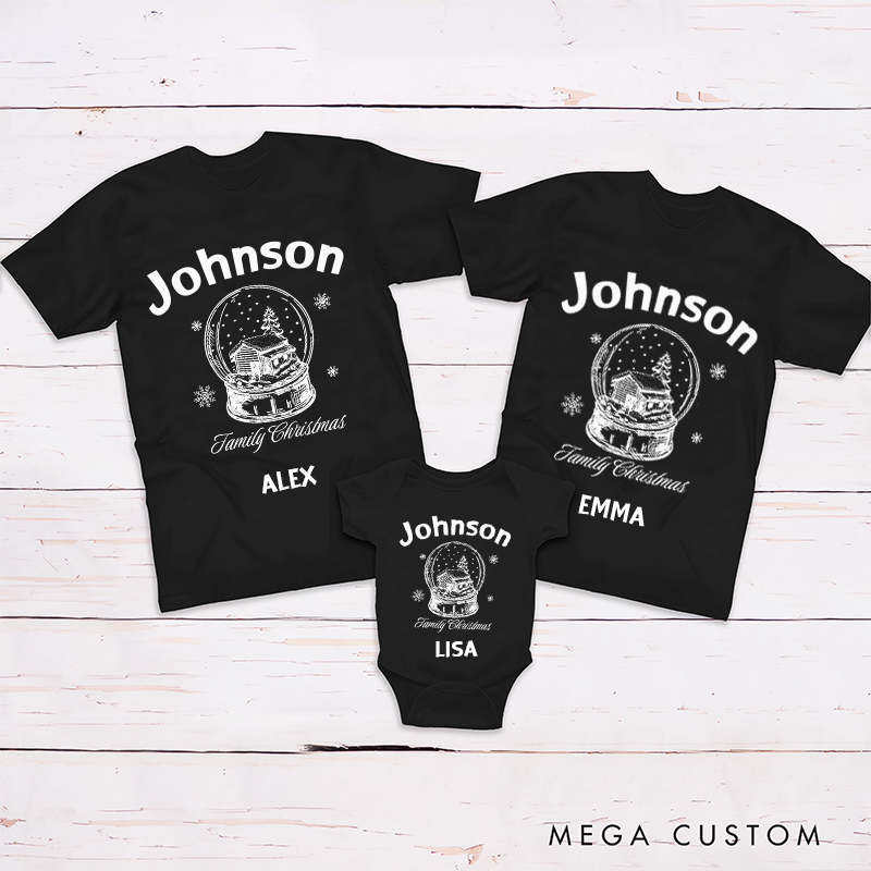 Personalized Christmas Spirit Crystal Ball Family Matching Outfits Spend a Cozy Holiday Season with Your Loved ones