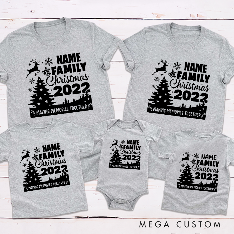 Personalized Family Christmas Gift Solid Color Pattern Design Family Matching Outfit