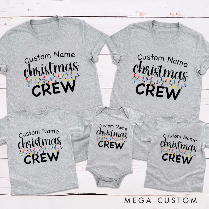 Personalized Family Christmas Gift Colorful Light Strip Pattern Family Matching Outfit