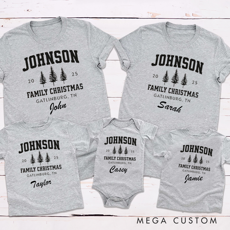 Personalized Family Christmas Tree Theme Family Matching Outfit