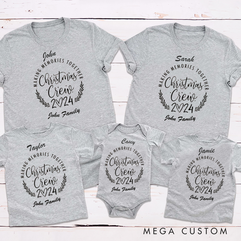 Personalized Olive Branch on Tee Making Memories Together Family Matching Outfit