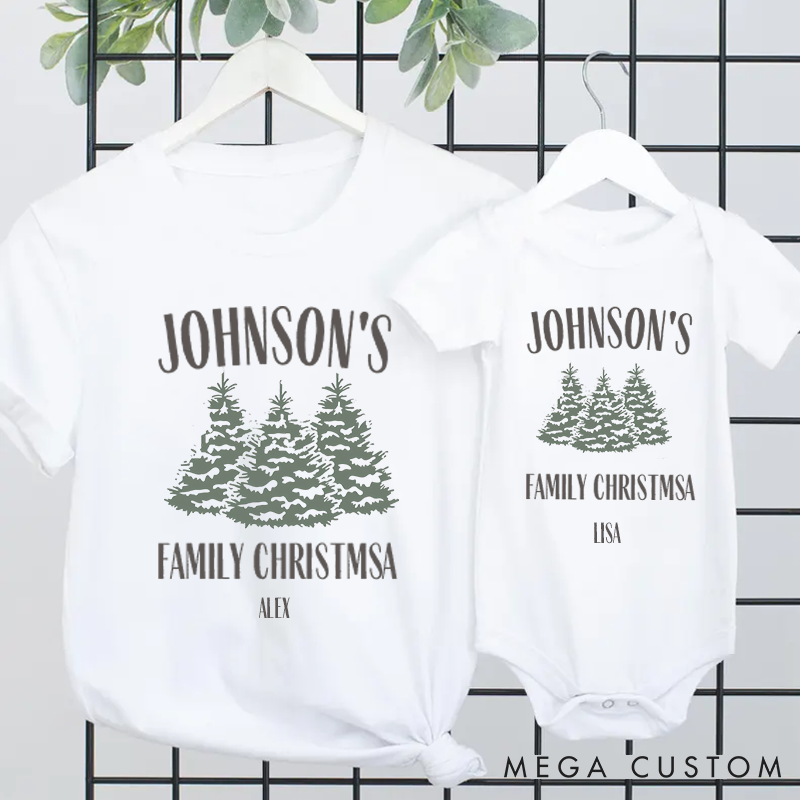Personalized Enchanted Christmas Tree Matching Outfits to Celebrate the Season of Joy