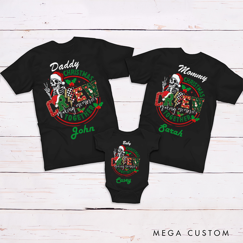 Personalized Family Christmas Skeleton Holiday Family Matching Outfit