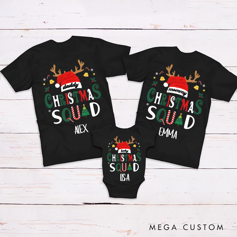 Personalized Family Christmas Squad Matching Outfits Christmas Family Gift