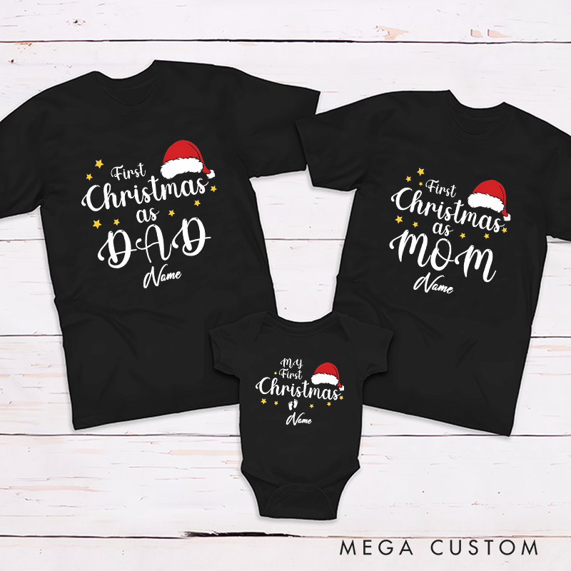Personalized Christmas Gift First Christmas of Family Family Matching Outfit