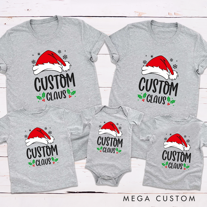 Personalized Christmas Gift Santa Hat Christmas Design Family Matching Outfit
