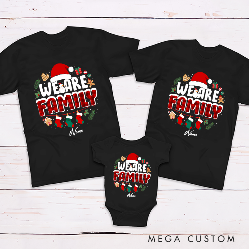 Personalized Christmas Gift We Are Family Christmas Pajamas Family Matching Outfit