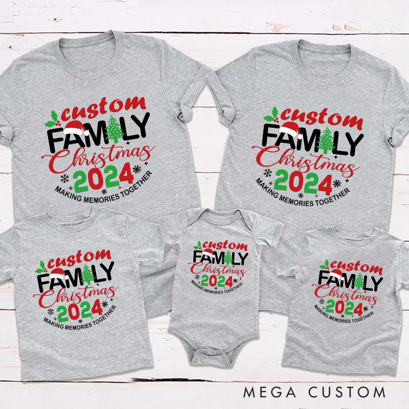 Personalized Christmas Gift Rich Customized Making Memories Together Design Family Matching Outfit