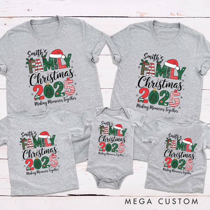 Personalized Xmas Winter Season Gift Making Memories Together Design Family Matching Outfit