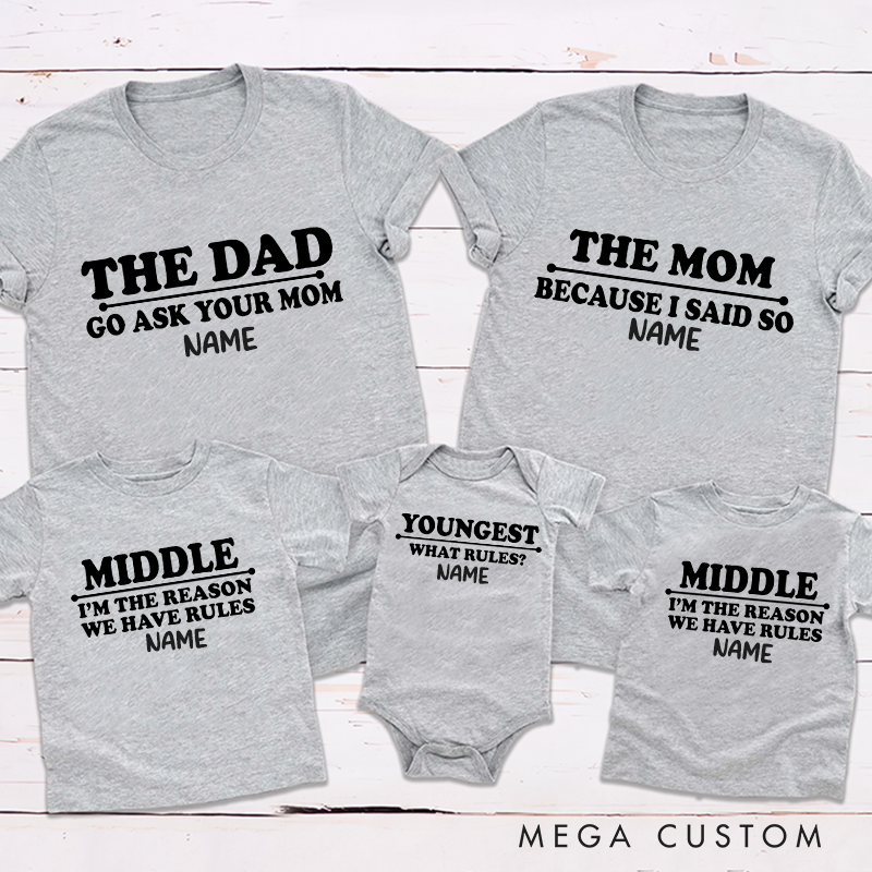 Personalized Happy Family Gift Family Eeunion Fun Copywriting Design Family Matching Outfit