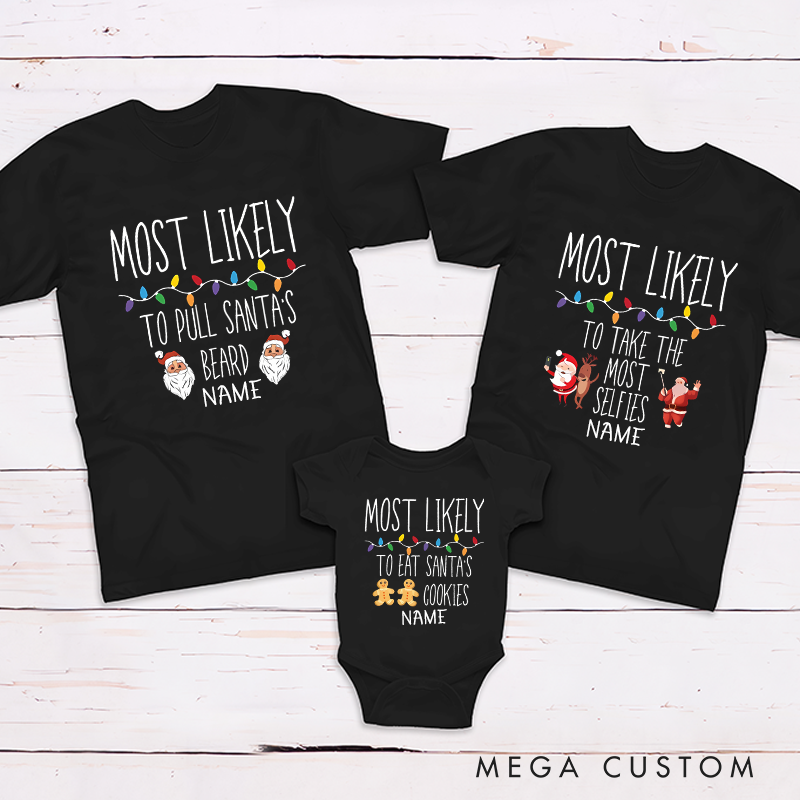Personalized Christmas Gift Most Likely Theme Enrich Christmas Patterns Design Family Matching Outfit