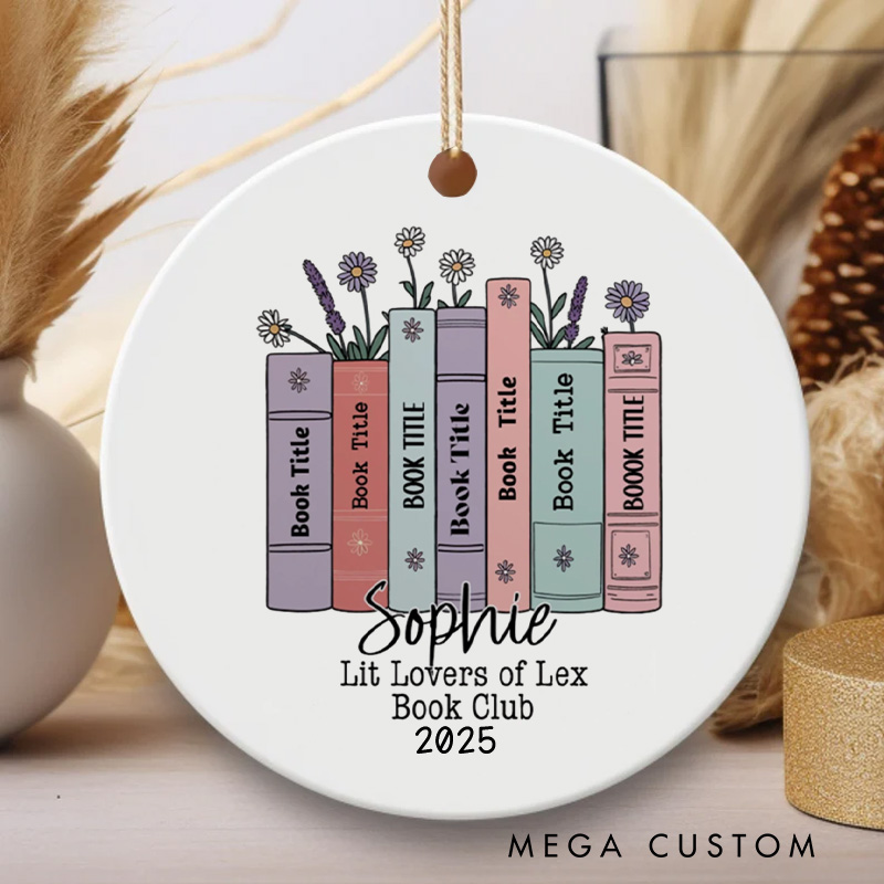 Personalized Lit Lovers Book Club Christmas Ornament Name Book Lovers Ornament for Reader Gift Book Lovers Gift Librarian Gift