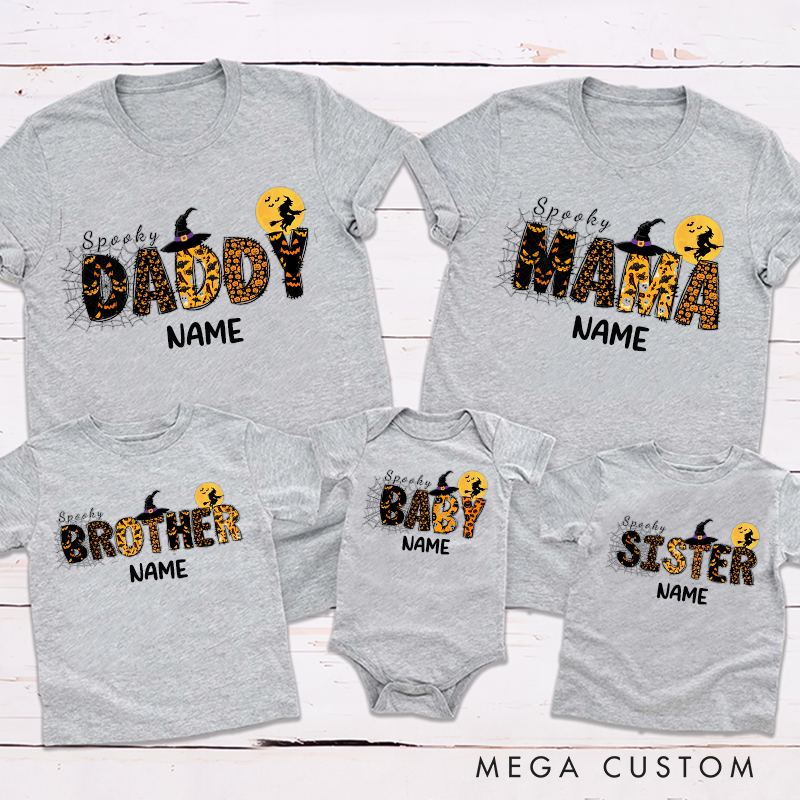 Personalized Halloween Spooky Family Witch Family Design Family Matching Outfit