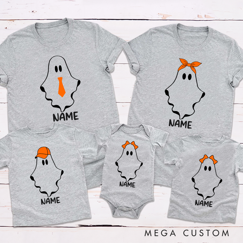 Personalized Halloween Cute Ghost Family Party Theme Family Matching Outfit