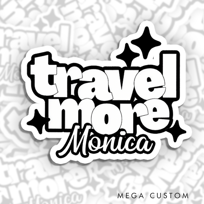 Personalized Travel More Traveling Lovers Sticker Funny Stickers for Travel Lovers Gift for Vacation